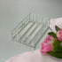 Elegant Silver Guest Towel Caddy - Space-Saving Premium Metal Design - 8.25"H x 5"W x 2.25"D (1 Pc.) - Perfect for