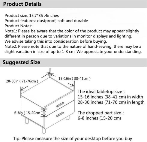 15.7 35.4 inches) Simple Bedside Table Tassel Cover Cloth, Suitable for Bedside Table TV Microwave Washing Machine