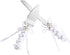TANG SONG Stainless Steel Wedding Cake Knife and Serving Set - Pearl Flower Shape with Lace Handle
