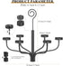 Set 6 smtyle Black Outdoor Chandelier for Gazebo of Tealight Candle Metal Wall Sconce for Hanging Decoration