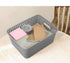 Grey Plastic Storage Basket, 10.03" x 7.67" x 4.05", Set of 6 Packs