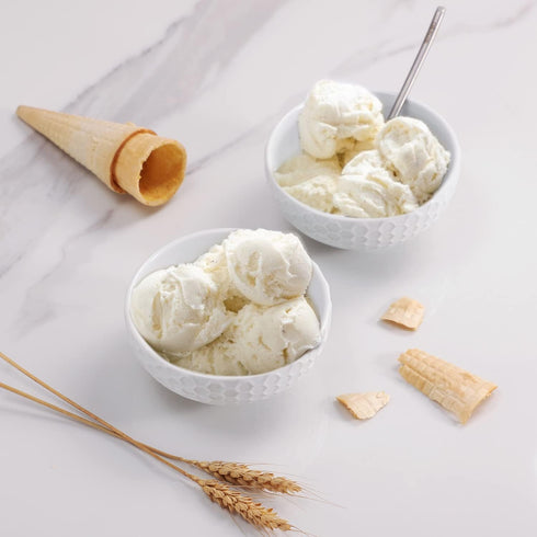 White Porcelain Small Bowls - 4.3 inch Honeycomb Grids for Ice Cream, Yogurt, Dessert, Fruits, 8 Ounce Bowl Set