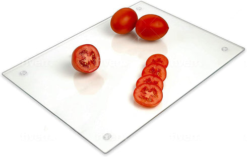 Tempered Glass Cutting Board - Large 12x16, Scratch Resistant, Heat Resistant, Dishwasher Safe