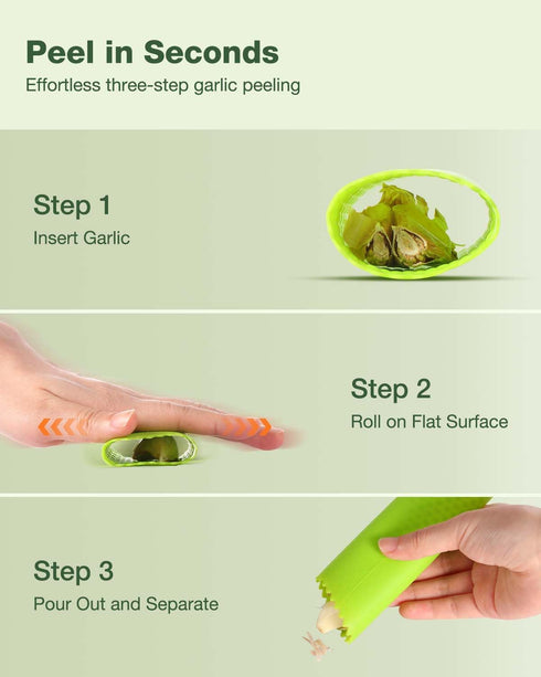 Vantic Garlic Press Rocker - Stainless Steel Garlic Crusher, Mincer & Chopper with Peeler & Scraper