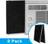 Air Jade Window Air Conditioner Side Panels, 17" x 9" x 7/8" Insulated Foam Panels, Pack of 2, Black.