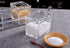 Seasoning Box - 4 Piece Clear Acrylic Spice Pots with Cover and Spoon, Storage Container for Condiments