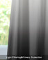 Valance Curtain for Kitchen, Ombre Black Grey Window Valance for Living Room, Rod Pocket Valances for Bedroom