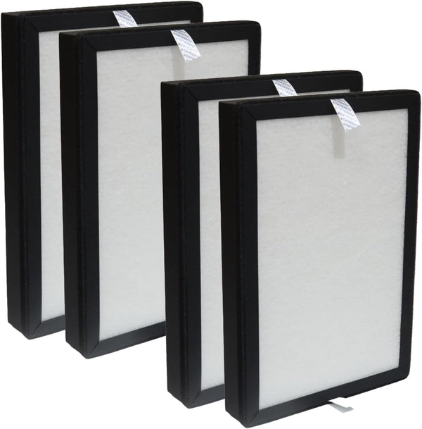PUREBURG Replacement Filter for MISSUE J022 & GermAwayUV nobico Wall Mountable Air Purifiers, 4-Pack H13 HEPA 4-Stage
