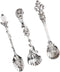 Fdit Vintage Style Coffee Spoons Set, 3 Pcs Royal Style Metal Carved Teaspoons for Kitchen and Tea Parties