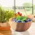 Yosoo Natural Hand-Made Solid Wood Bowl, Classic Large Round Acacia Wood Salad Soup Dining Bowl, 16x7 cm