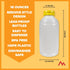 16oz pack 6 Pinnacle Mercantile Refillable HDPE Plastic Honey Bottles - Easy Squeeze, leak-proof, BPA-Free, and Made