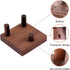 Walnut Crystal Display Stand, Three-Peg Easel for Fossil, Coral, Geodes, Rock, Mineral, Agate