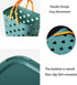 Anyoifax Portable Shower Caddy Tote, Plastic Storage Basket with Handle for Bathroom, Pantry & College Dorm (Blue)