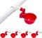 Chicken Water Cups for PVC with Tee (4 Pack), Automatic Chicken Waterer
