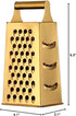 Large Stainless Steel 4 Sides Grater Slicer with Handle, Multifunctional Cutter for Ginger, Garlic, Cucumbers, Carrots,