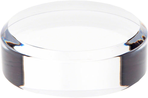 Plymor Clear Acrylic Beveled Round Display Base, 3" W x 3" D x 1" H