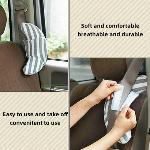 SIQITECHNO Kids Car Seat Travel Neck Pillow Soft Neck Support Cushion Car Seat Belt Cover Cushion Pillow Car Seatbelt
