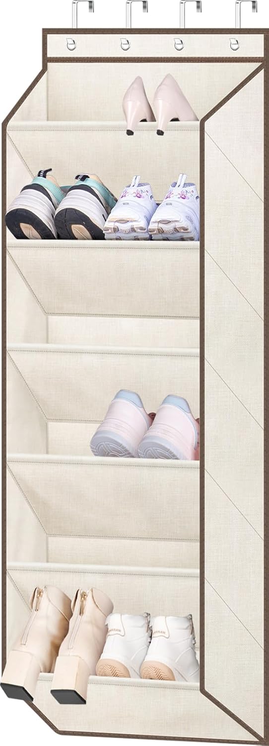 SLEEPING LAMB Shoe Rack for Door, Kids Door Shoe Organizer for Closet