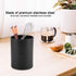 Kitchen Utensil Holder, Black Stainless Steel 3.9x5.1in Spoon Holder with Drainage Holes for Kitchen Counter