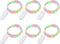 Fairy Lights Micro Silver Wire String Lights, 20 LEDs, 6.6Ft/2Meter, CR2032 Battery Operated (Multi-Colour, 6 Pack)