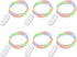Fairy Lights Micro Silver Wire String Lights, 20 LEDs, 6.6Ft/2Meter, CR2032 Battery Operated (Multi-Colour, 6 Pack)