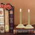 GOOTHY 1 Light Electric Window Candles, 2 Pack Christmas Candle Lights with 4 C7 Clear Bulbs, Ivory