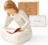 Cuayaes Reading Thinker Statue Book Lover Gifts for Women Readers, Graduates, Students,