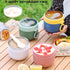 Spoons,17oz 3pcs (3) Overnight Oat Containers with Lids and Reusable Plastic Portable Stainless Steel Yogurt Breakfast