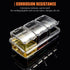 V·RESOURCING Clear Seasoning Box, 3 Pieces Spice Pots Storage Container for Spice, Salt, Sugar, Liquid Condiment Jars