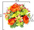 Admired By Nature Spring Bush Artificial Hydrangea Flowers - Yellow/Orange/Beauty/Kiwi