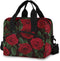 ALAZA Insulated Lunch Box Red Rose Floral Cooler Bags, Reusable with Shoulder Strap, 19-Can (12.5L)