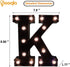 Decorative LED Illuminated Letter Marquee Sign, Alphabet Marquee Letters with Lights for Home Bar Decoration
