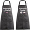 MBMSO Funny Cooking Aprons for Couples - Professional Chef and Taster Matching Apron with Pockets