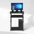 Furinno Home Office Writing Desk Computer Desk with Keyboard Tray Black/Grey