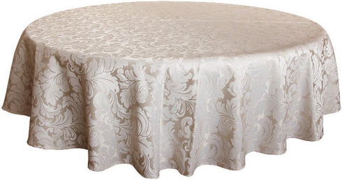 Tektrum Heavy Duty 70 Inch Round Tablecloth - Damask Jacquard Table Cover, Waterproof/Stain Resistant/Wrinkle Free