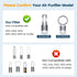 2 Pack Air Purifier Filter Replacements for Dyson HP01, HP02, DP01, Compatible with Pure Hot Cool Link