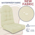 44x19x4in Adirondack Chair Cushion,Outdoor Waterproof Rocking Chair Cushion Beige Non-Slip High Back Patio Chair