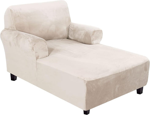 H.VERSAILTEX Velvet Chaise Lounge Cover - High Stretch Chaise Chair Cover for