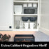 Evelots Wire Rack Cabinet Shelf Organizer - 2 Pack Sturdy Metal Riser Shelf for Kitchen, Freezer, Pantry
