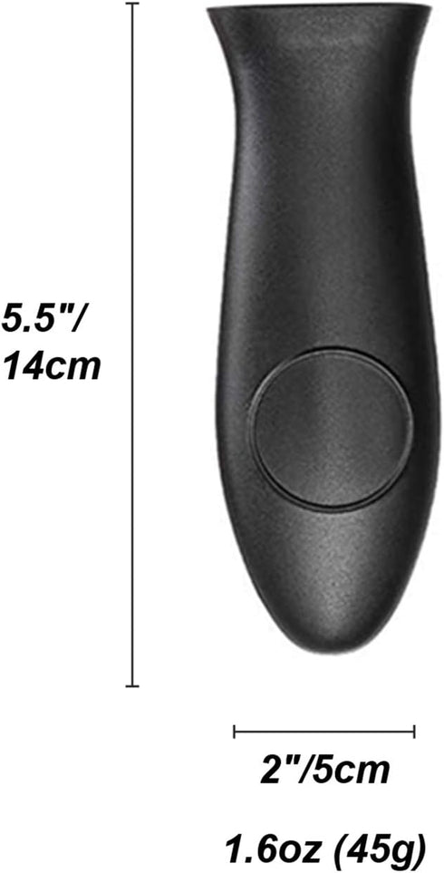 Silicone Hot Handler Holder, Reusable Dishwasher 6 Pcs Heat Resistant Pot Handle Sleeve for Cookware Handles Black