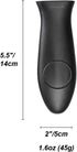 Silicone Hot Handler Holder, Reusable Dishwasher 6 Pcs Heat Resistant Pot Handle Sleeve for Cookware Handles Black
