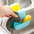 2 Pack Sponge Holder for Double-Sink - FineGood Saddle Caddy Brush Soap Organizer, Blue & Green