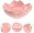 Luxshiny 2pcs Appetizer Dish Bowl Set, Ceramic Gold Rim Bowls, Flower Dipping Plates for Home Kitchen
