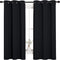 NICETOWN Halloween Pitch Black Solid Thermal Insulated Blackout Curtains/Drapes for Bedroom Window (2 Panels, 42" x