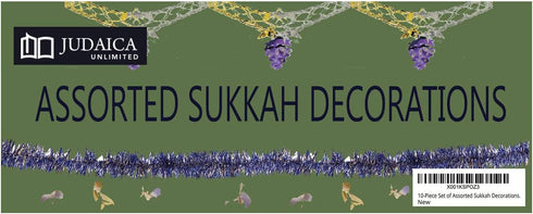 10-Piece Set of Assorted Sukkah Decorations