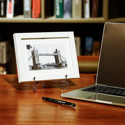 Iron Display Stand, 4 to 12 Inch Classic Easel for Bowl, Plate, Photo Frame, Book, Black
