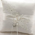 Awtlife Flower Wedding Ring Pillow Ivory Cushion Bearer for Beach Wedding, 8.26 Inch