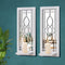 Pibeyer Rustic Wall Candle Holder Set of 2, Wooden Mirrored Candle Sconces, Farmhouse