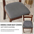 Set of 6 Stretch Grey Chair Covers for Dining Room, Removable Washable Seat Cushion Slipcovers for Kitchen Office