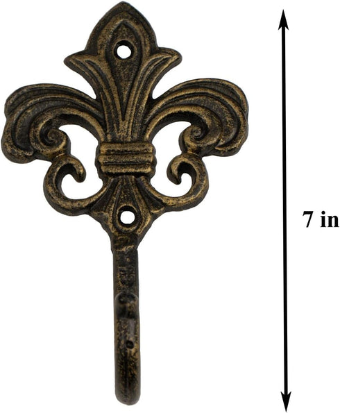 Wall Mounted Cast Iron Home Decor Single Hook with Unique Design (Spire)